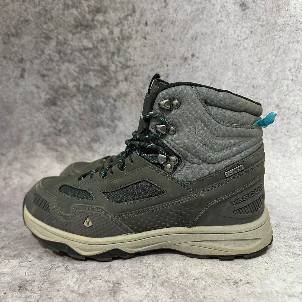 Vasque Breeze AT Hiking Boots Kids 6 Grey Magnet Baltic Waterproof Trail Shoes